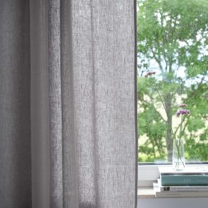 Sheer Linen Voile(Cut Length)-Silver/Grey