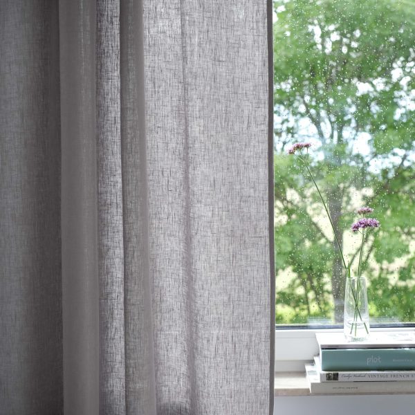 Sheer Linen Voile(Roll Price)-Slate Gray