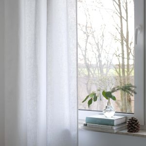 Sheer Linen Voile(Cut Length)-White