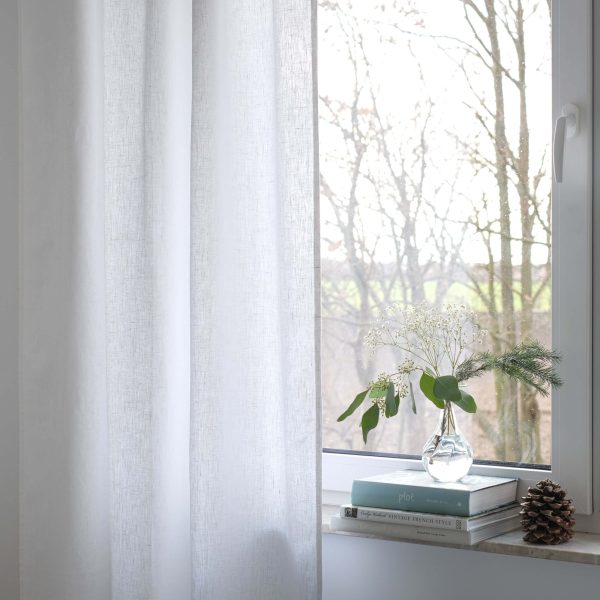 Sheer Linen Voile(Roll Price)-White