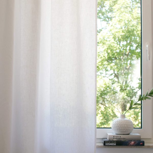 Sheer Linen Voile(Roll Price)- Off-White